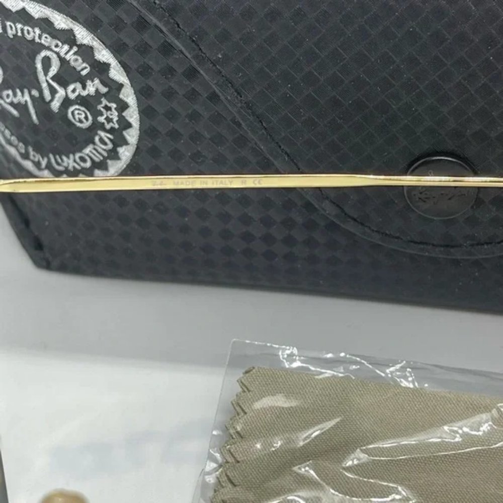 Brand New & Auth Rayban Round Rb3447 Gold with Green 50 - Picture 5 of 8
